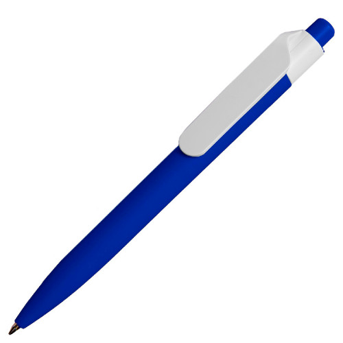 Набор подарочный : кружка, блокнот, ручка, коробка, стружка, белый с синим (темно-синий, белый)